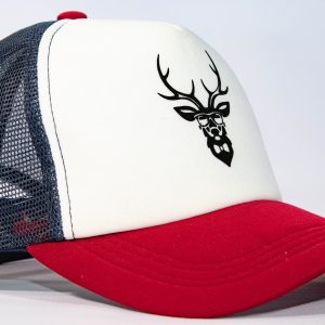 Maroon, Blue and White vintage trucker cap