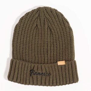 Army Green Rib Knit Cuffed Beanies